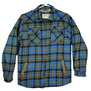 Legendary Hunting Outfitters Sherpa Lined Plaid Jacket Zip Mens‎ LT Large Tall